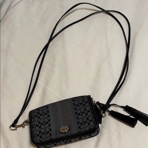 Coach navy cross body purse